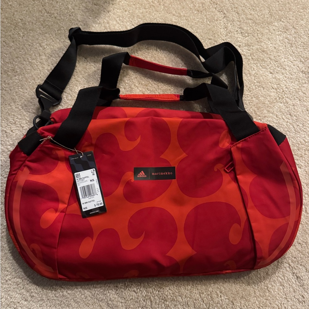 adidas Red & Orange Patterned Gym Duffle